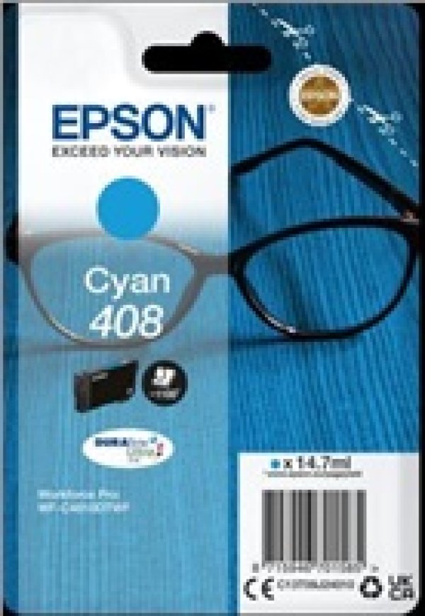 Náplň EPSON C13T09J24010, 408 DURABrite Ultra Ink azurová (14,7 ml)