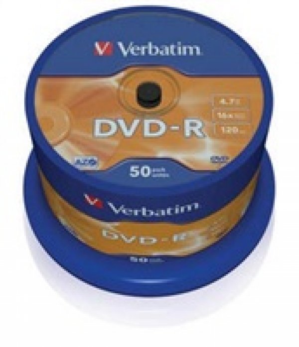 VERBATIM DVD-R(50-Pack)Spindl/MattSlvr/16x/4.7GB