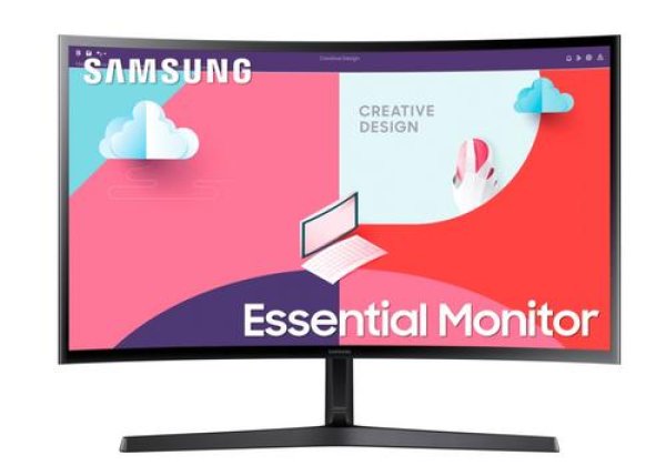 SAMSUNG LCD 27" monitor S366C model LS27C366EAUXEN prohnutý FHD 1920x1080 VA 75Hz (4ms, 250cd, VGA+HDMI)