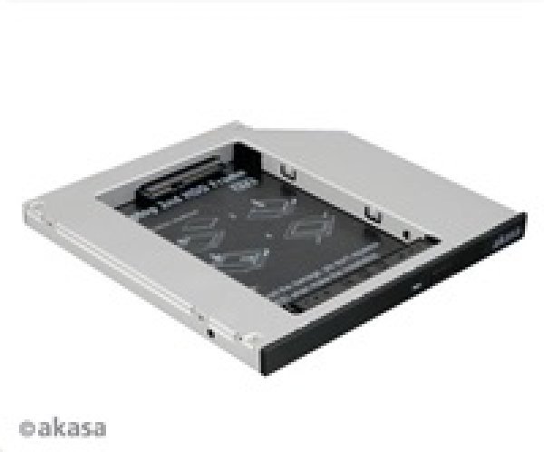 AKASA HDD box  N.Stor S9, 2.5" SATA HDD/SSD do pozice pro optickou mechaniku SATA (výška HDD do 9,5mm)