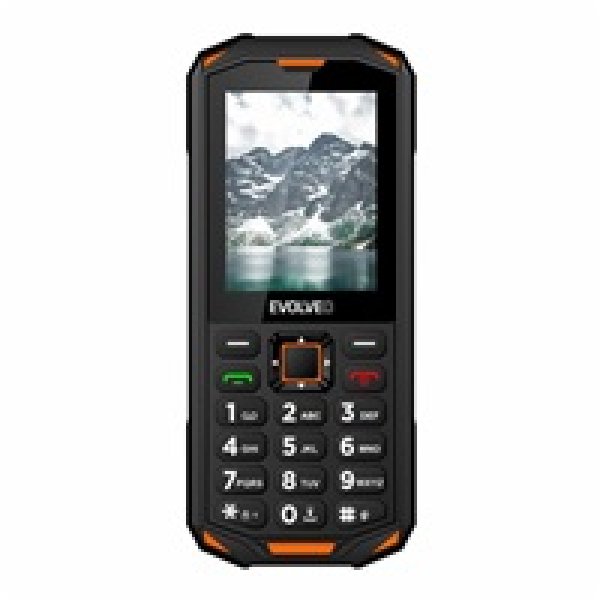 EVOLVEO StrongPhone X5, vodotěsný odolný Dual SIM telefon, černo-oranžová