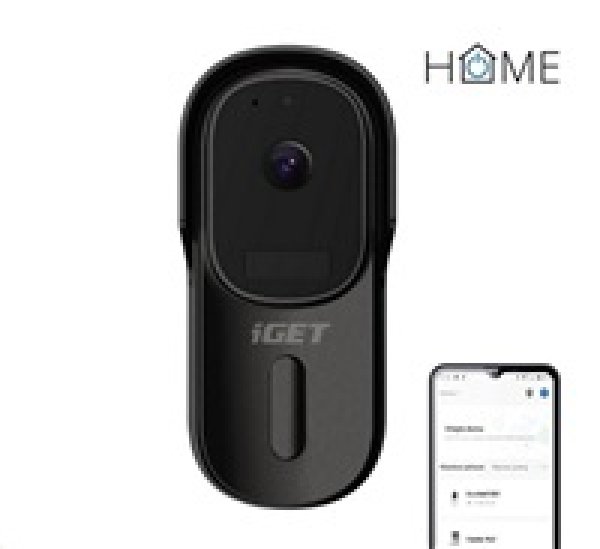 iGET HOME Doorbell DS1 Black - WiFi bateriový videozvonek, FullHD, obousměrný zvuk, CZ aplikace