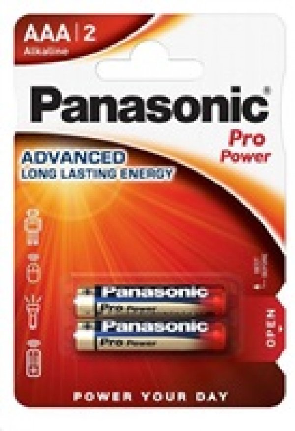 PANASONIC Alkalické baterie Pro Power LR03PPG/2BP AAA 1,5V (Blistr 2ks)