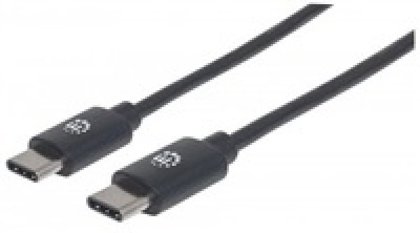 MANHATTAN kabel Hi-Speed USB-C, Type-C Male to Type-C Male, 0,5m, černý