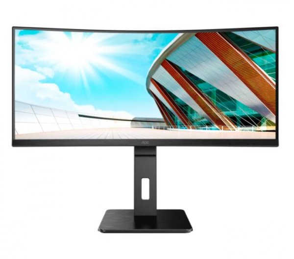 AOC MT VA LCD WLED 34" CU34P2A - VA panel, 3440x1440, 1ms, 2xHDMI, DP, USB, repro, nast vyska