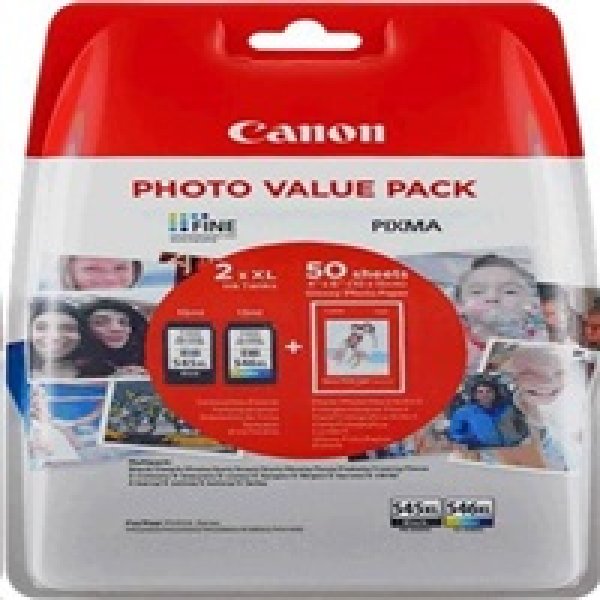 Canon CARTRIDGE PG-545XL/CL-546XL SEC -fotopapír + GP-501 (50 listů) multipack pro Pixma MG a Pixma TS 305, 3150, 3151