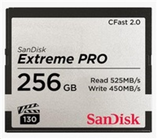 SanDisk CFAST 2.0 256GB Extreme Pro (525 MB/s VPG130)