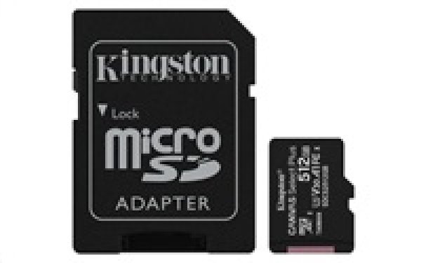 Kingston Canvas Select Plus A1/micro SDXC/512GB/100MBps/UHS-I U1 / Class 10/+ Adaptér