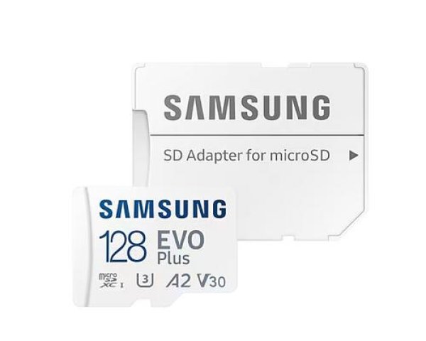 Samsung EVO Plus/micro SDXC/128GB/UHS-I U3 / Class 10/+ Adaptér/Bílá