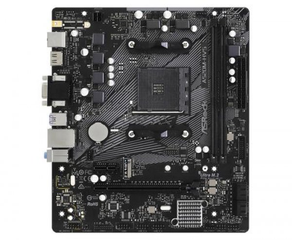 ASROCK MB A520M-HVS (AM4, amd A520, mATX, 2xDDR4 4733+, VGA+HDMI)