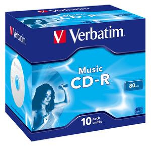 VERBATIM CD-R(10-pack)AudioLiveit!/Color/Jewel/80m