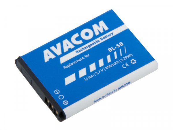 Baterie AVACOM GSNO-BL5B-S890 do mobilu Nokia 3220, 6070, Li-Ion 3,7V 890mAh (náhrada BL-5B)