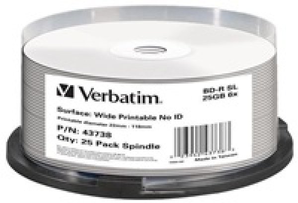 VERBATIM BD-R SL(25-Pack)Spindl/NoID/6x/25GB