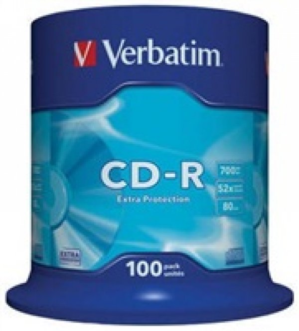 VERBATIM CD-R(100-Pack)Spindl/ExtraProtect/52x/700