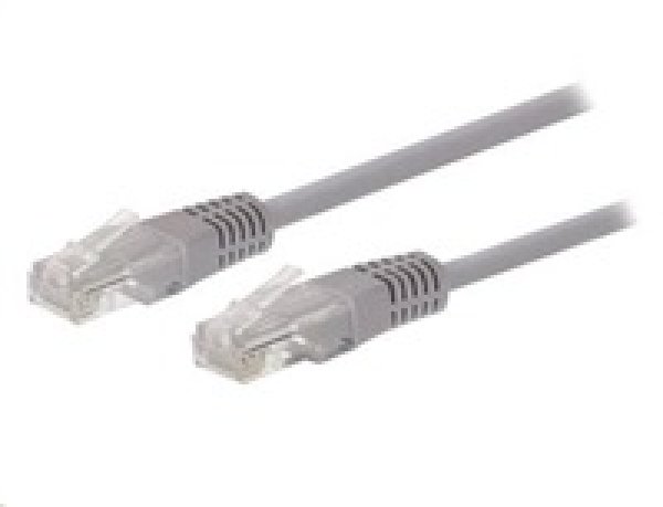 C-TECH kabel patchcord Cat5e, UTP, šedý, 0,25m