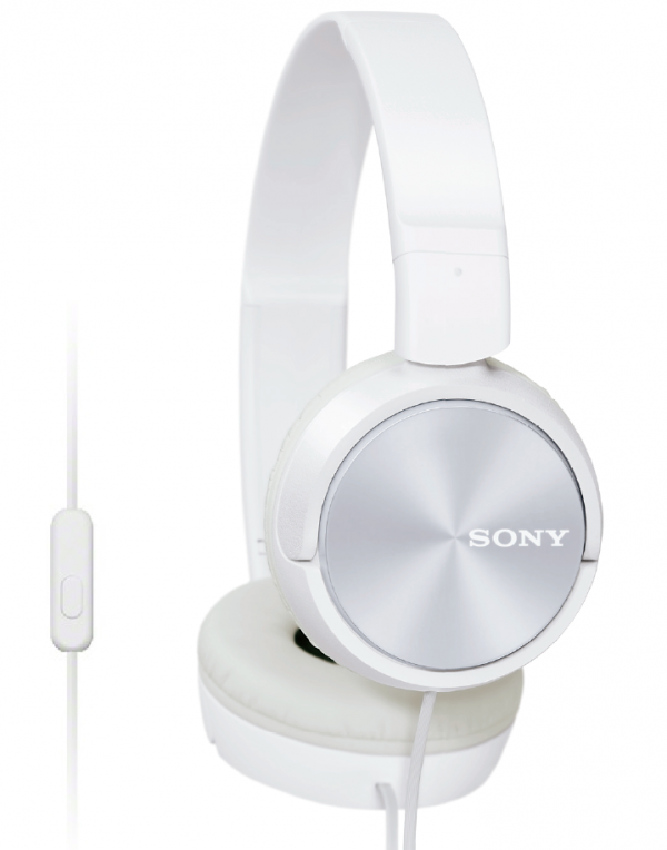 SONY sluchátka MDR-ZX310AP, handsfree, bílé