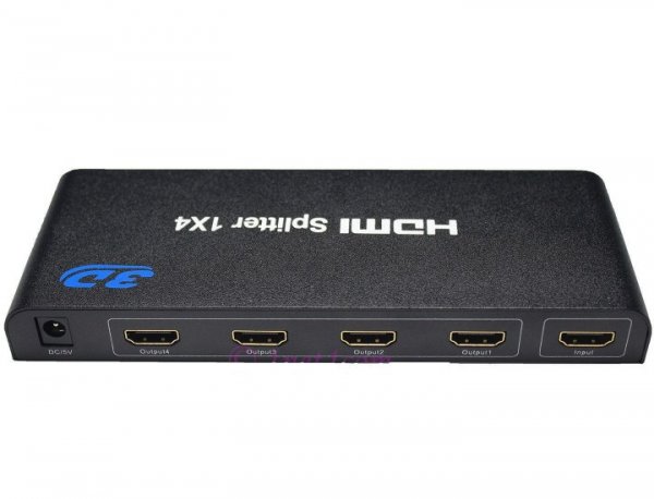 HDMI 1.4a splitter 1-4 portů kovový, 3D, FullHD