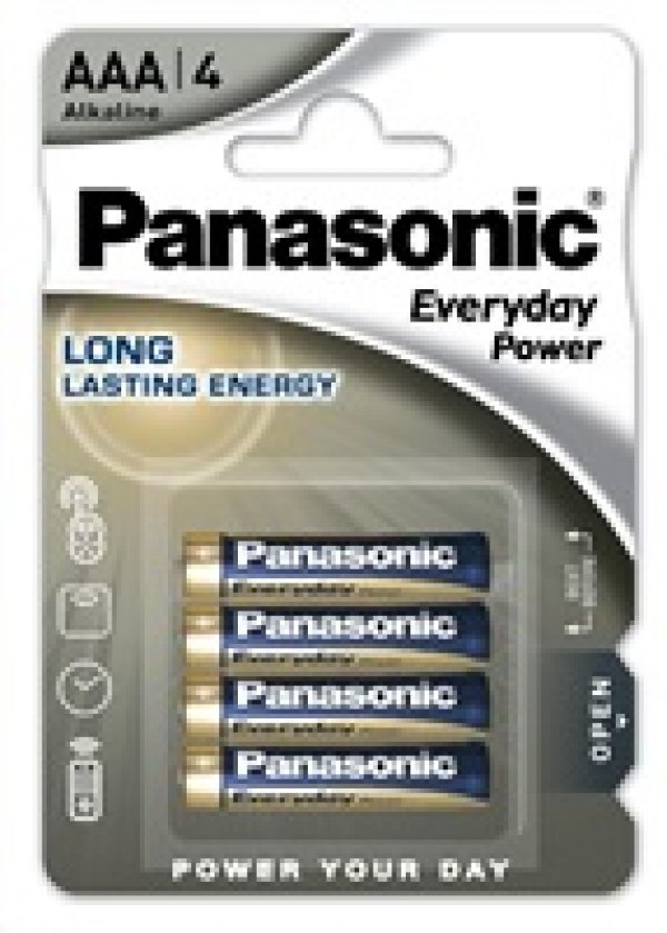 PANASONIC Alkalické baterie Everyday Power  LR03EPS/4BP AAA 1,5V (Blistr 4ks)