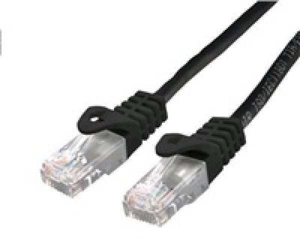 C-TECH kabel patchcord Cat6, UTP, černý, 1m