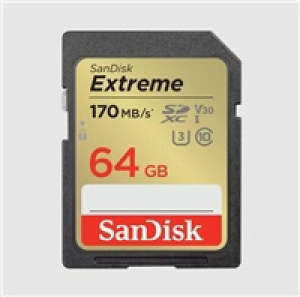 SanDisk Extreme/SDXC/64GB/170MBps/UHS-I U3 / Class 10