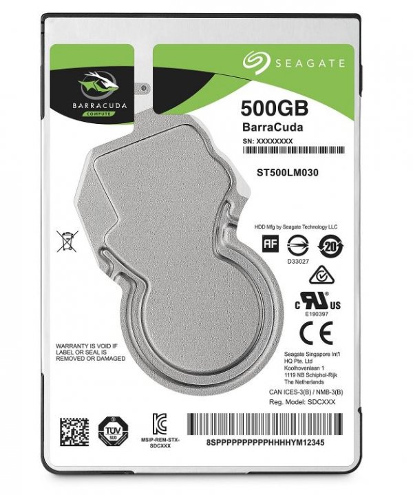 Seagate BarraCuda/500GB/HDD/2.5''/SATA/5400 RPM/2R