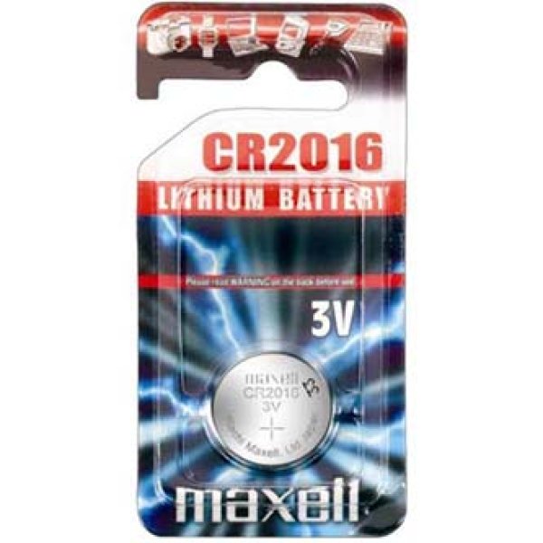 Baterie lithiová, knoflíková, CR2016, 3V, Maxell, blistr, 1-pack