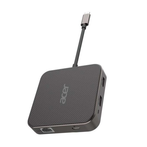 ACER Acer 7in1 USB4 8K Multi Display hub: 1 x HDMI + 1 DP + 2 x USB3.2 + 1 x USB C + 1 x RJ45 + 1 x 3.5mm audio port