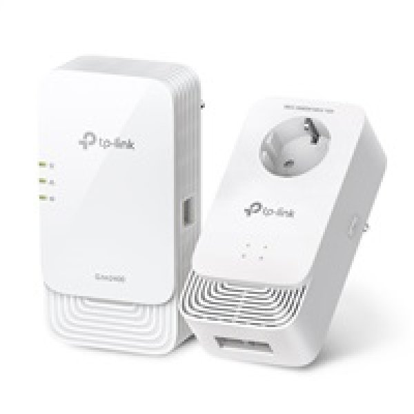 TP-Link PGW2440 KIT EasyMesh WiFi6 průchozí powerline set (G.hn2400,AX1800,2,4GHz/5GHz,3xGbE)