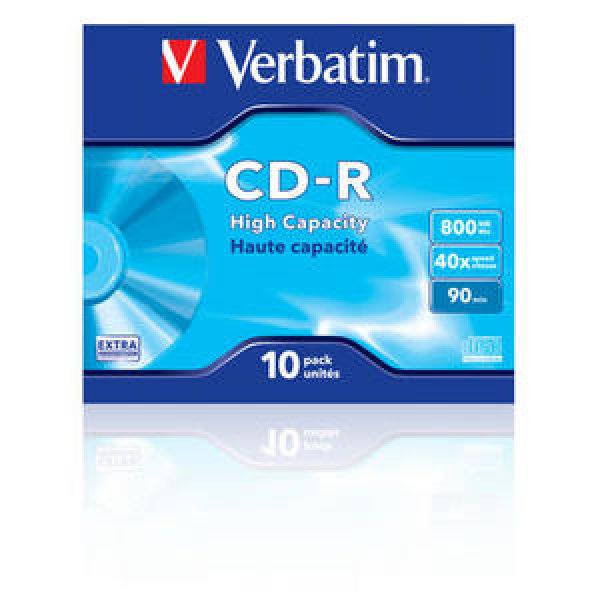 VERBATIM CD-R 800MB, 40 Extra Prot. Jewel, 10ks