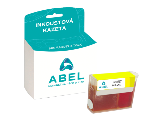 Náplň ABEL BJI-201Y žlutá pro tiskárny CANON (9 ml)