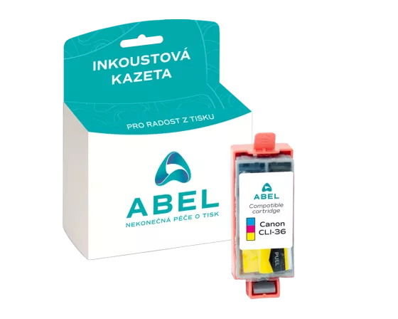 Náplň ABEL CLI-36, 1511B001 barevná pro tiskárny CANON (12 ml)