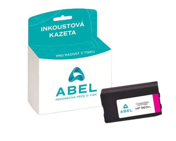 Náplň ABEL 963XL, 3JA28AE purpurová pro tiskárny HP (1 600 stran)