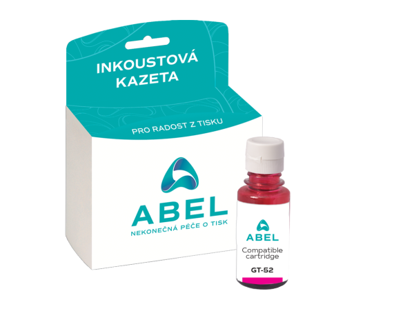 Náplň ABEL GT52, M0H55AE purpurová pro tiskárny HP (70 ml)