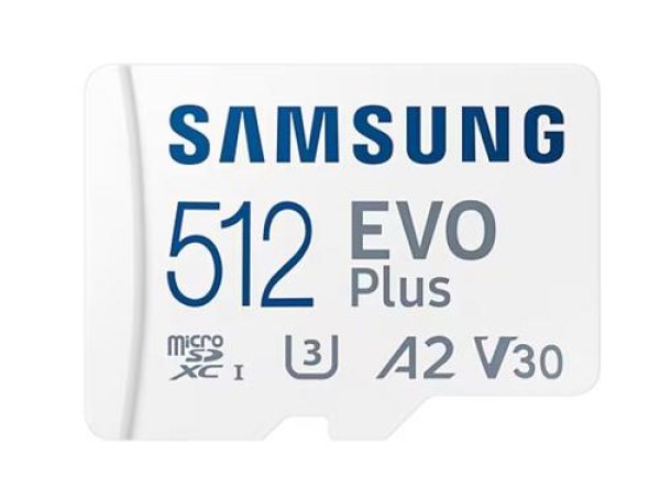 Samsung EVO Plus/micro SDXC/512GB/UHS-I U3 / Class 10/+ Adaptér/Bílá