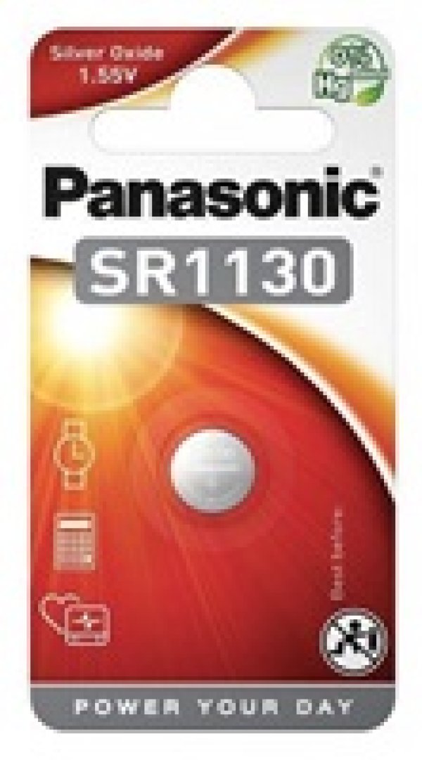 PANASONIC Stříbrooxidové - hodinkové baterie SR-1130EL/1B 1,55V (Blistr 1ks)