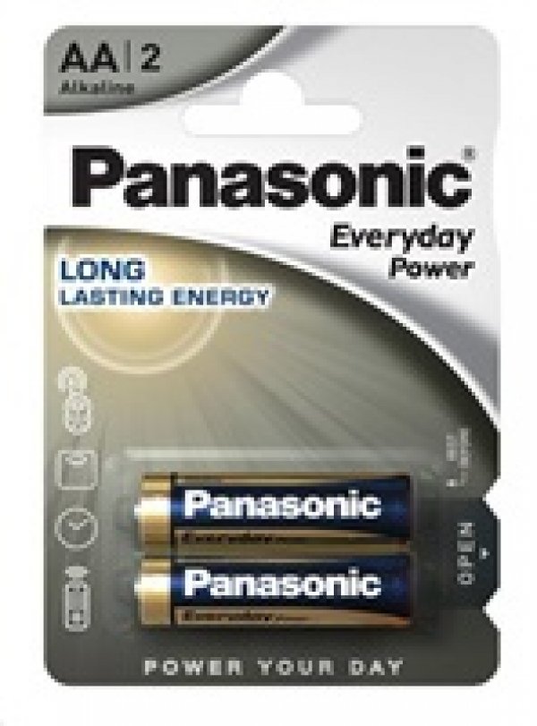 PANASONIC Alkalické baterie Everyday Power  LR6EPS/2BP AA 1,5V (Blistr 2ks)