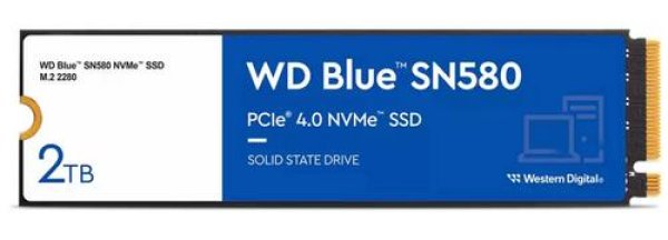 WD BLUE SSD NVMe 2TB PCIe SN580,Gen4 , (R:4150, W:4150MB/s)