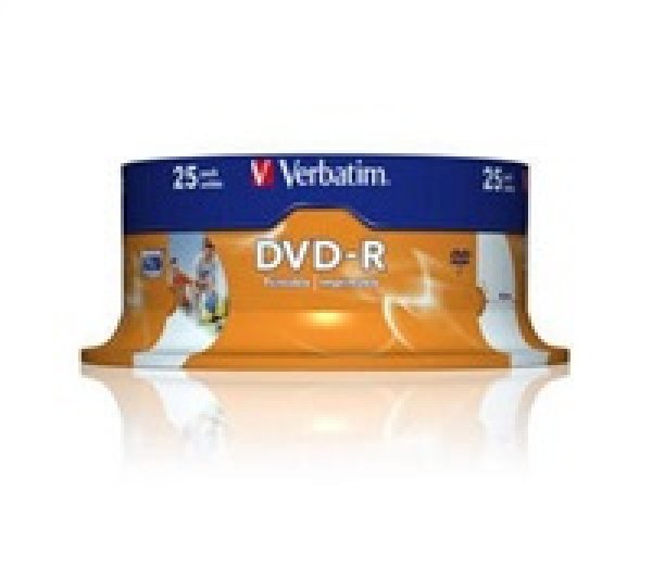 VERBATIM DVD-R(25-Pack)Spindl/Printable/16x/4.7GB