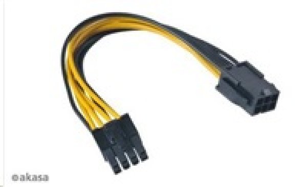 AKASA - PCIex 6-pin na ATX12V 8-pin adaptér