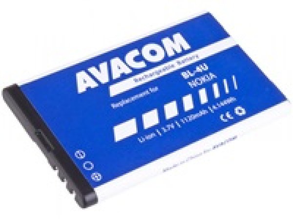 AVACOM baterie do mobilu Nokia 5530, CK300, E66, 5530, E75, 5730, Li-Ion 3,7V 1120mAh (náhrada BL-4U)