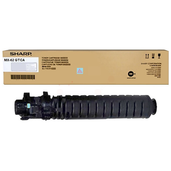 Toner Sharp MX-62GTCA azurový