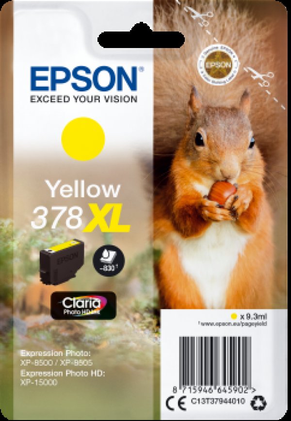 Náplň EPSON 378XL,C13T37944010 žlutá - Blistr