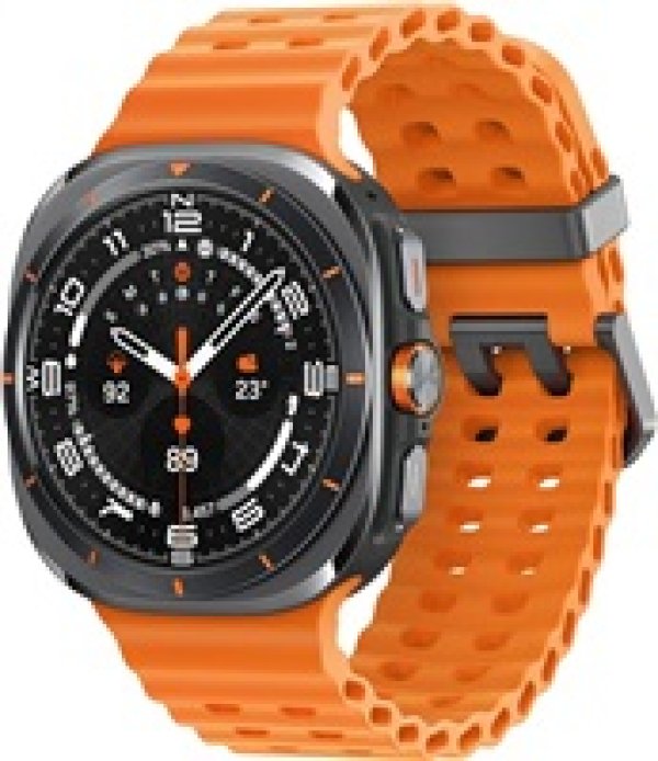 Samsung Galaxy Watch Ultra/47mm/Titanium Gray/Sport Band/Orange