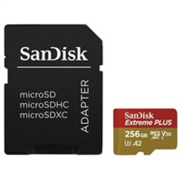 SanDisk Extreme PLUS/micro SDXC/256GB/200MBps/UHS-I U3 / Class 10/+ Adaptér