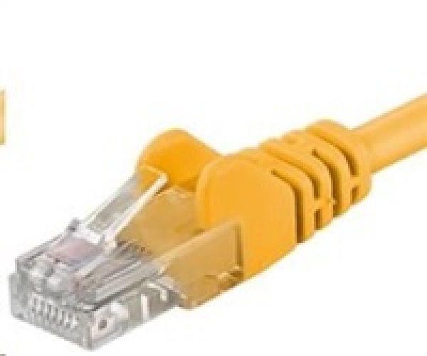 PREMIUMCORD Patch kabel UTP RJ45-RJ45 CAT5e 0.25m žlutá