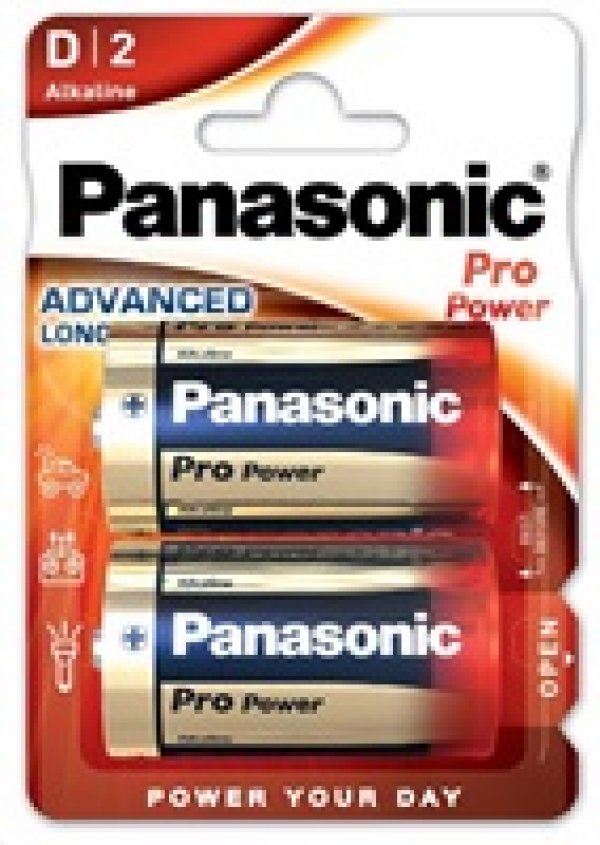 PANASONIC Alkalické baterie Pro Power LR20PPG/2BP D 1,5V (Blistr 2ks)