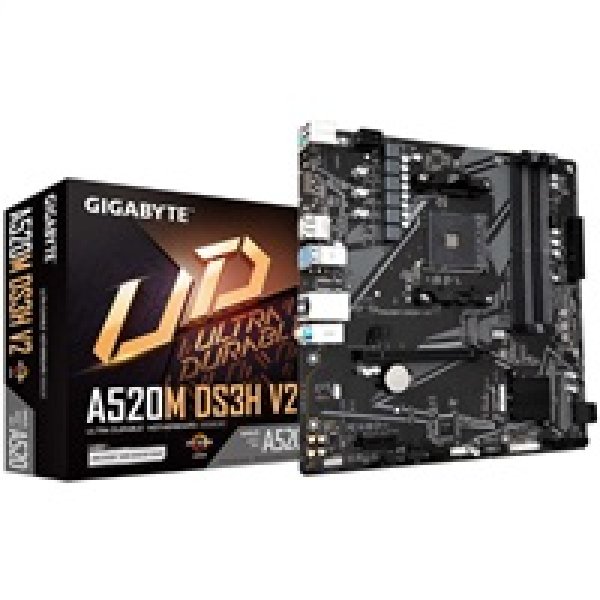 GIGABYTE MB Sc AM4 A520M DS3H V2, AMD A520M, 4xDDR4, HDMI, DVI, DP