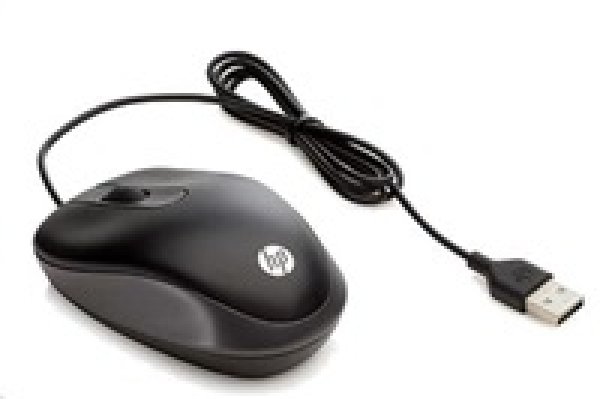 HP Travel Mouse/Cestovní/Optická/Drátová USB/Černá