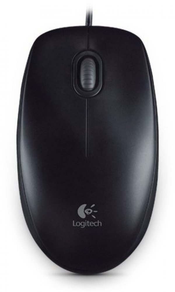 Logitech B100/Kancelářská/Optická/Drátová USB/Černá