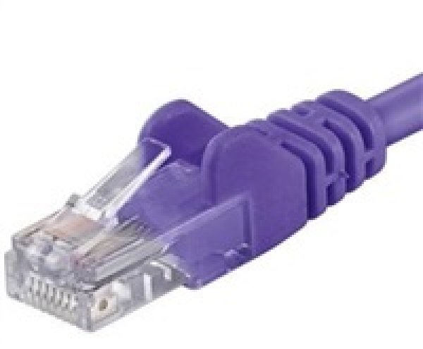 PremiumCord Patch kabel UTP RJ45-RJ45 CAT6 0.5m fialová